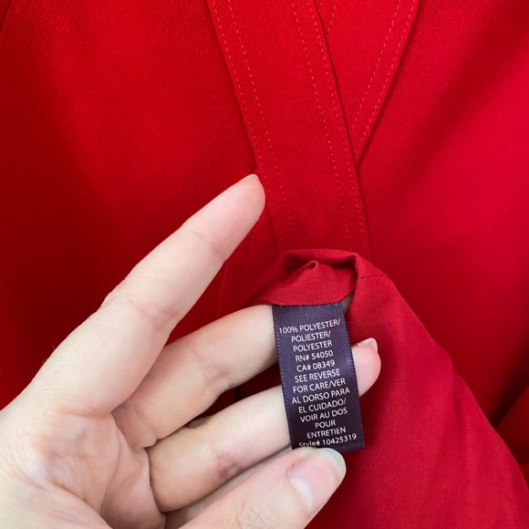 Runway Rachel Roy Y2K RTW Red Dress S Midi Work Christmas Holiday Party Sheath - Picture 6 of 9